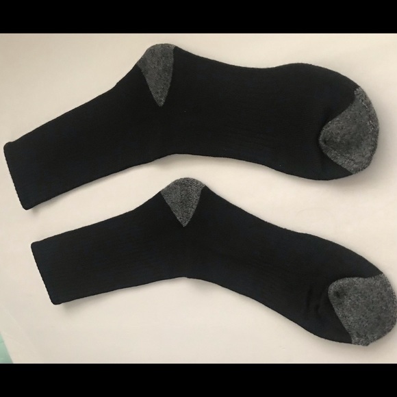 New Polo Ralph Lauren Men’s Sport Socks Black with Red Pony Grey Toes Heels - Picture 2 of 16